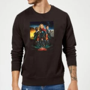 Image of Captain Marvel Movie Starforce Poster Sweatshirt - Black