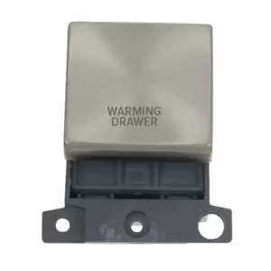 Image of Click Scolmore MiniGrid 20A Double-Pole Ingot Warming Drawer Switch Satin Chrome - MD022SC-WDR
