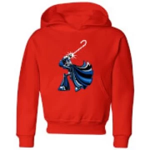Image of Star Wars Candy Cane Darth Vader Kids Christmas Hoodie - Red - 3-4 Years