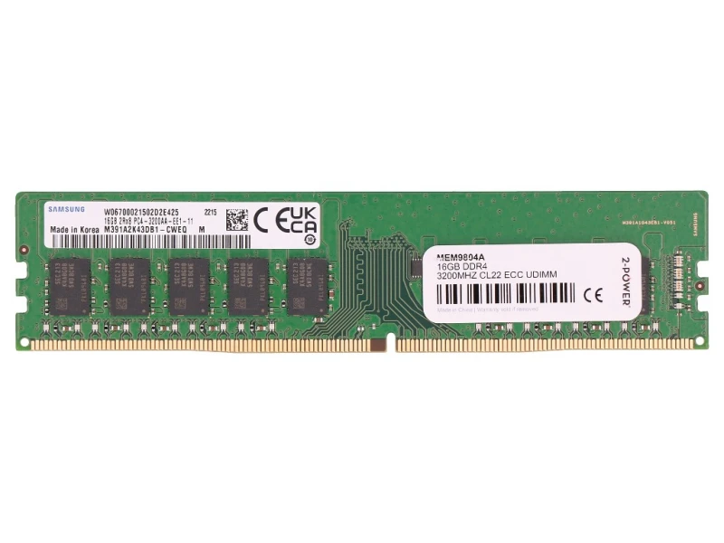 Image of 2-Power MEM9804A memory module 16GB 1 x 16GB DDR4 288-pin DIMM ECC