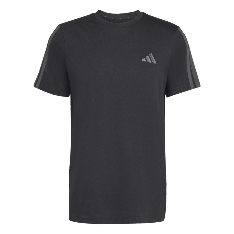 Image of adidas Essentials 3-Stripes T-Shirt Mens Triple Black male L