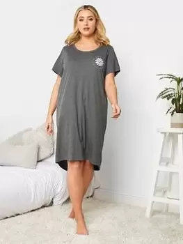 Image of Yours Today Is A Good Day Dipped Back Nightdress - Grey