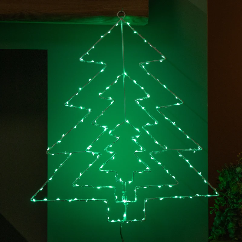 Image of 50cm Light up 3 Layered Christmas Tree with 150 Multi-Action Green LEDs