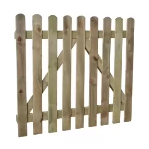 Image of Forest Heavy Duty 3'3" x 3' Pressure Treated Wooden Picket Garden Gate (1m x 0.9m)