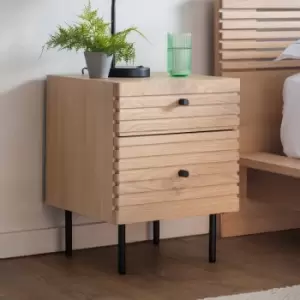 Image of Gallery Interiors Okayama 2 Drawer Bedside Natural