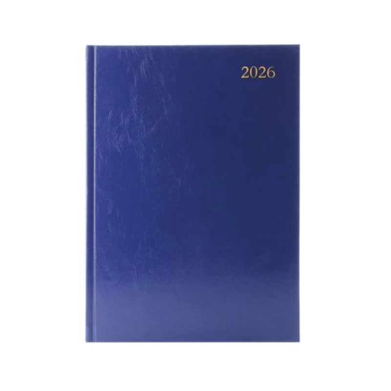 Image of 5 Star Desk Diary Day Per Page Appointment A4 Blue 2026 KFA41ABU26