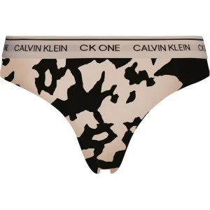 Image of Calvin Klein ONE Cotton Thong - Charming Khaki