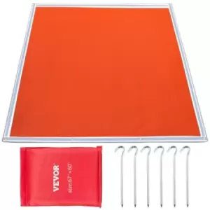 Image of VEVOR Fire Blanket, 67" x 60" Fiberglass Welding Blanket, 3.3 lbs Fireproof Blanket, 1022 °F Fire Retardant Blanket, Rust Iron Red Emergency Fire Blan