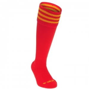 Image of ONeills Football Bar Socks Junior - Red/Amber