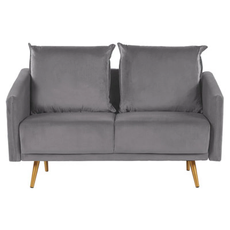 Image of Beliani Sofa 2 Seater Maura Velvet Grey