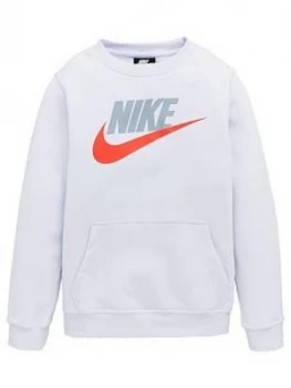 Image of Nike Boys Nsw Club + Hbr Crew, Grey, Size M