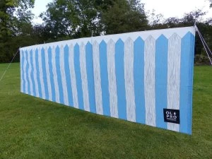 Image of OLPRO Picket Fence 4 Pole Compact Windbreak Steel poles