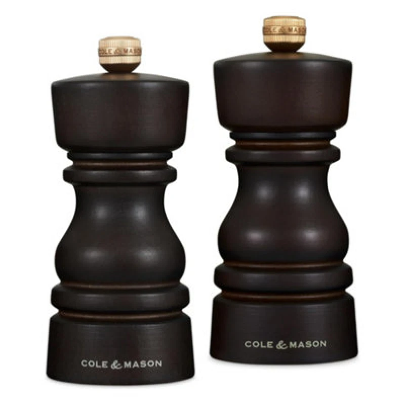 Image of Cole & Mason Cole & Mason London Chocolate Wood Salt & Pepper Mill Set 130Mm, Black 5.01127E+12