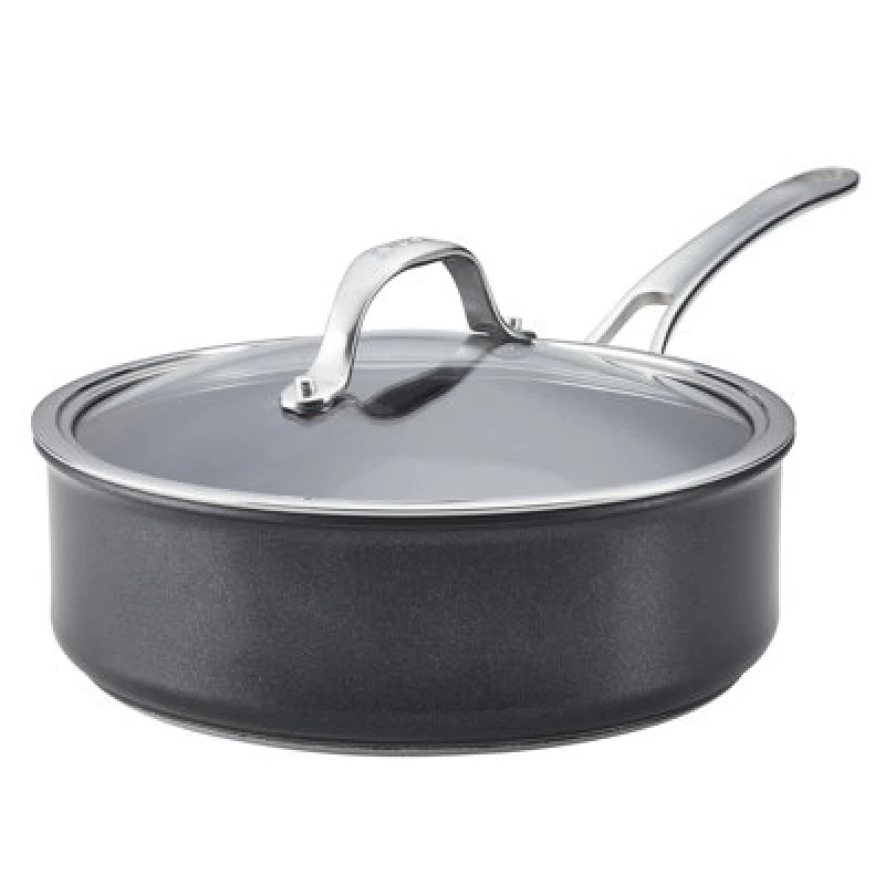 Image of Anolon Black 'X SearTech' Induction Suitable Non Stick Saute Pan With Lid Black