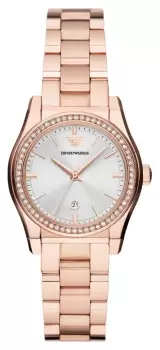 Image of Emporio Armani AR11558 Womens (32mm) Silver Dial / Rose Watch