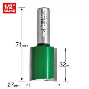 Image of Trend CRAFTPRO Two Flute Straight Router Cutter 27mm 32mm 1/2"