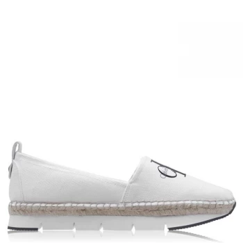 Image of Calvin Klein Jeans Canvas Trainers - White
