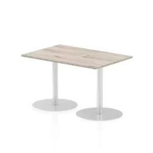 Image of Italia Poseur Table Rectangle 1200800 Top 725 High Grey Oak