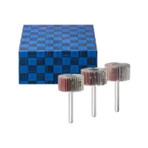 Image of Pferd Mounted Flap Wheel Set 3 Piece Aluminium Oxide Diameter 30X15mm Shank Dia