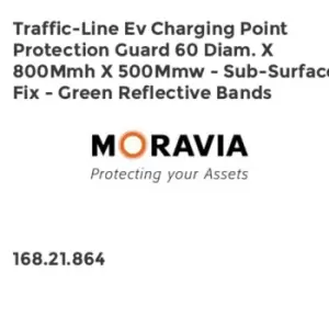Image of Moravia Traffic-Line Ev Charging Point Protection Guard 60 Diam. X 800Mmh X 500M