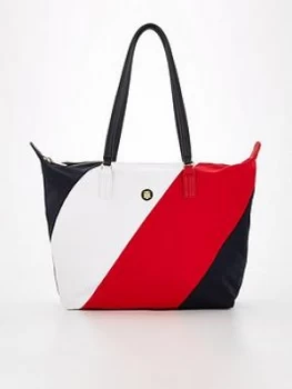 Image of Tommy Hilfiger Colour Block Poppy Tote Bag - Multi