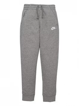 Image of Nike Boys NSW Club French Terry Jogger Pant - Grey/White, Size S=8-9 Years