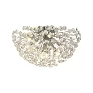 Image of Luminosa Salisbury Ceiling Lamp 50cm 11 Light G9 Polished Chrome, Crystal