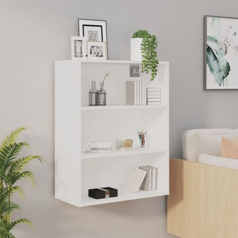 Image of Vidaxl Hanging Wall Cabinet White 69.5X32.5X90 Cm, White 812312