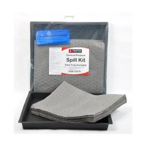 Image of Fentex General Purpose Spill Kit and Flexi Tray 15 litre Grey