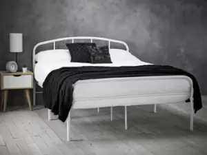 Image of LPD Milton 5ft King Size White Metal Bed Frame