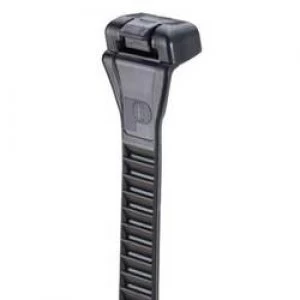 Image of Cable tie 216mm Black Releasable UV proof Highly flexible Lever lock