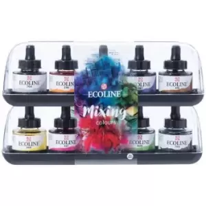 Image of Ecoline Liquid Watercolour Ink Set Mixing 30ml Set of 10