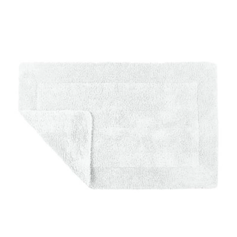 Image of Allure Bath Fashions Elegance Reversible Heavyweight Bath Mat - White
