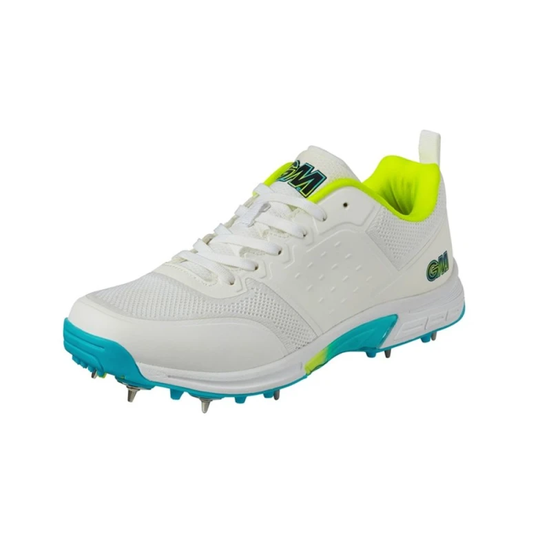 Image of Gunn And Moore Aion Spiked Cricket Shoes in White Size: 4 White Unisex 4