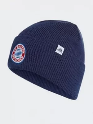 Image of adidas Fc Bayern Beanie, Blue/White, Size M/L, Men