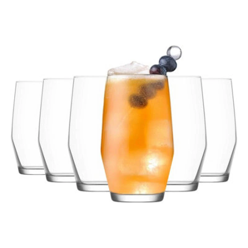 Image of LAV Glassware Lav Ella Highball Glasses - 495Ml - Clear - Pack Of 6