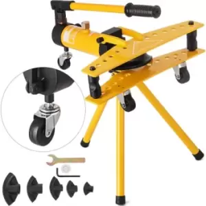 Image of VEVOR Manual Hydraulic Pipe Tube Bender Machine 10 Ton Manual Hydraulic Tube Bending Machine 1/4"-1" Diameter 6 Dies for Heating and Piping Constructi