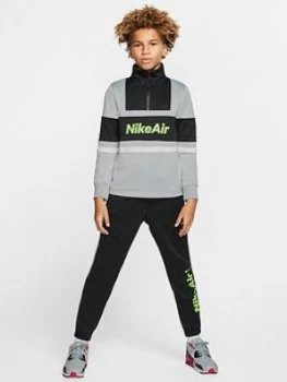 Image of Nike Nsw Air Older Boys Tracksuit - Grey/Black