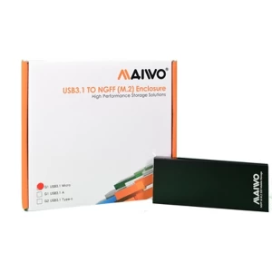 Image of Maiwo USB 3.1 M.2 SSD Enclosure Black