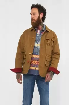 Image of Multi Pocket Workwear Style Button Up Coat