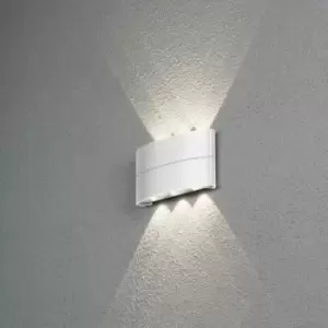 Image of Konstsmide Chieri Outdoor Modern Up Down Wall Light 8W White, IP54
