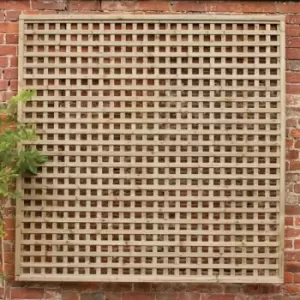Image of Forest Garden - Forest 511 x 3'11 Premium Framed Decorative Contemporary Square Garden Trellis (1.8mx1.2m) - Pressure Treated