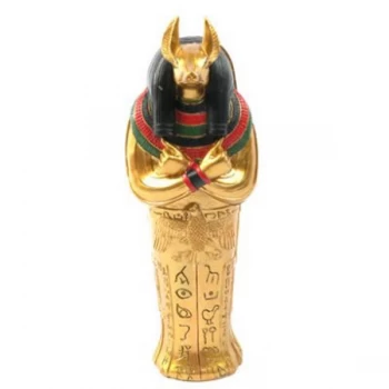 Image of Gold Egyptian Anubis Sarcophagus Trinket Box
