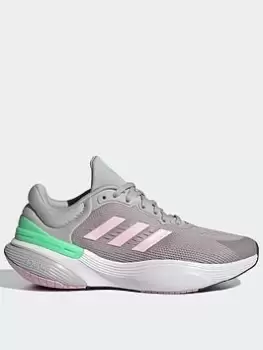 Image of adidas Response Super 3.0 Sport Running Lace Shoes, Grey/Purple, Size 3 Older