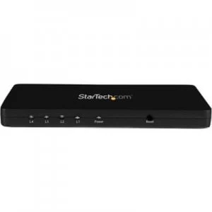Image of 4k HDMI 4 port Video Splitter 1x4 HDMI Splitter W Solid Aluminum Housing 4K 30hz