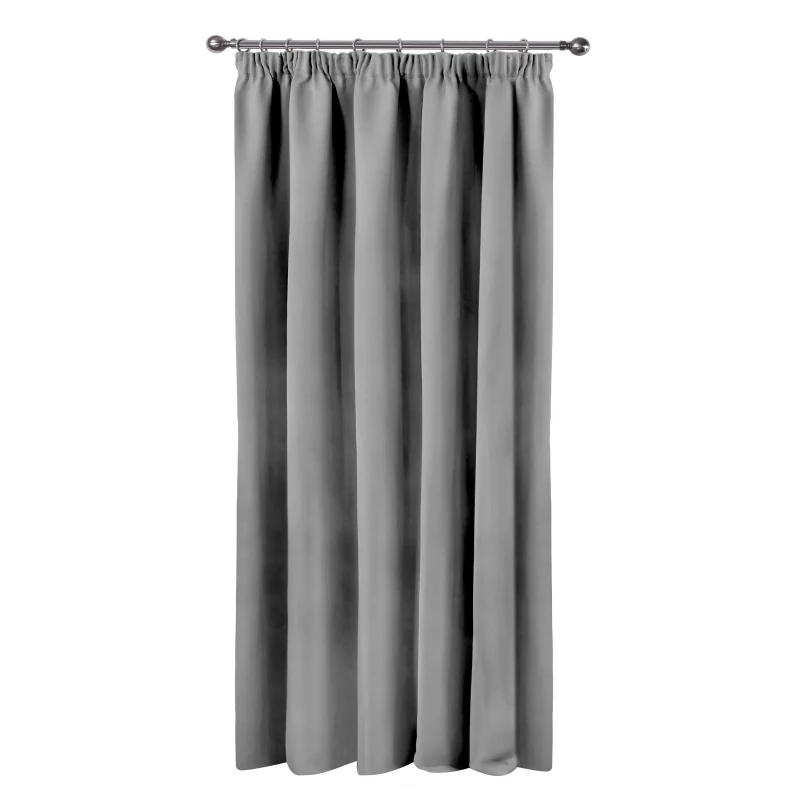 Image of Emma Barclay Cali Thermal Door Curtain Pencil Pleat One Panel - Grey Grey 46x84In
