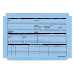 Image of Personnel Wallets Pre printed Blue Pack of 50 PWB01