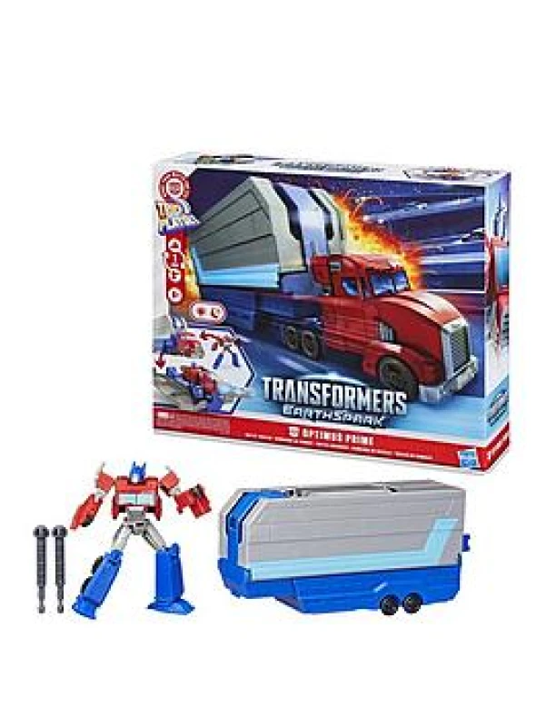 Image of Transformers EarthSpark Optimus Prime Battle Trailer Playset