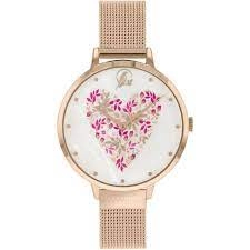 Image of Sara Miller Pearl And Rose Gold Fashion Watch - Sa4076