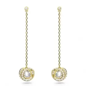 Image of Generation Drop Long White Gold-tone Plated Earrings 5636514